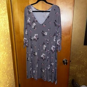 Lavender/grey floral dress from Torrid